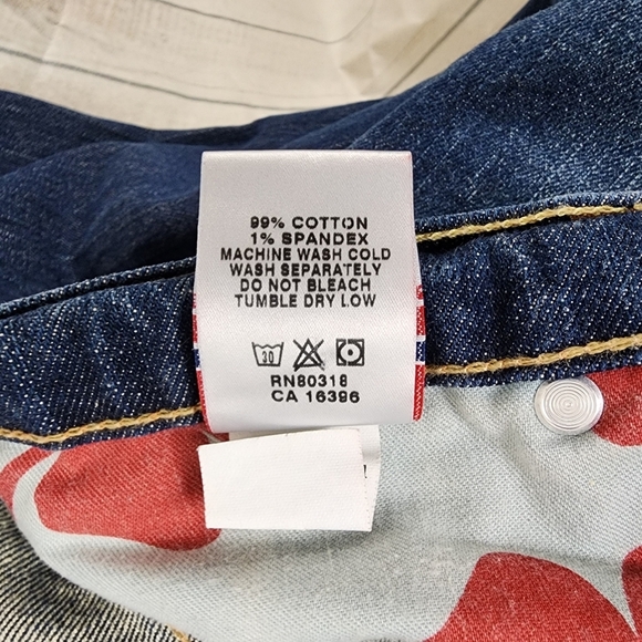 Lucky Brand Dungarees Easy Rider Midrise Straight Leg Jeans Size 32 Reg - Picture 15 of 16